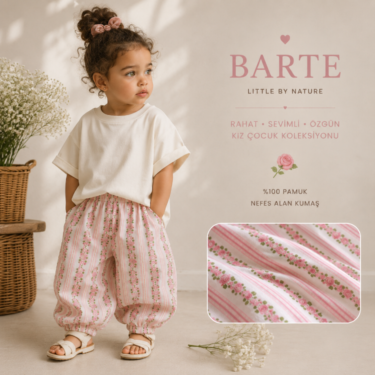 Müslin baby girl balon pantolon