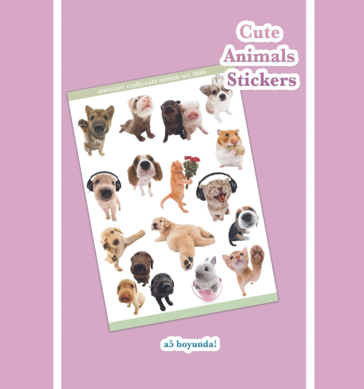 sevimli hayvan sticker seti (33 adet sticker) ikili meme komik ikili etiket defter scrapbooking