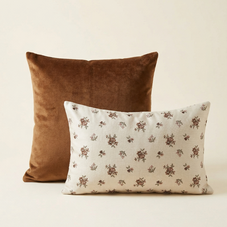 Latte Blossom Kırlent Kılıfı 2'li Set