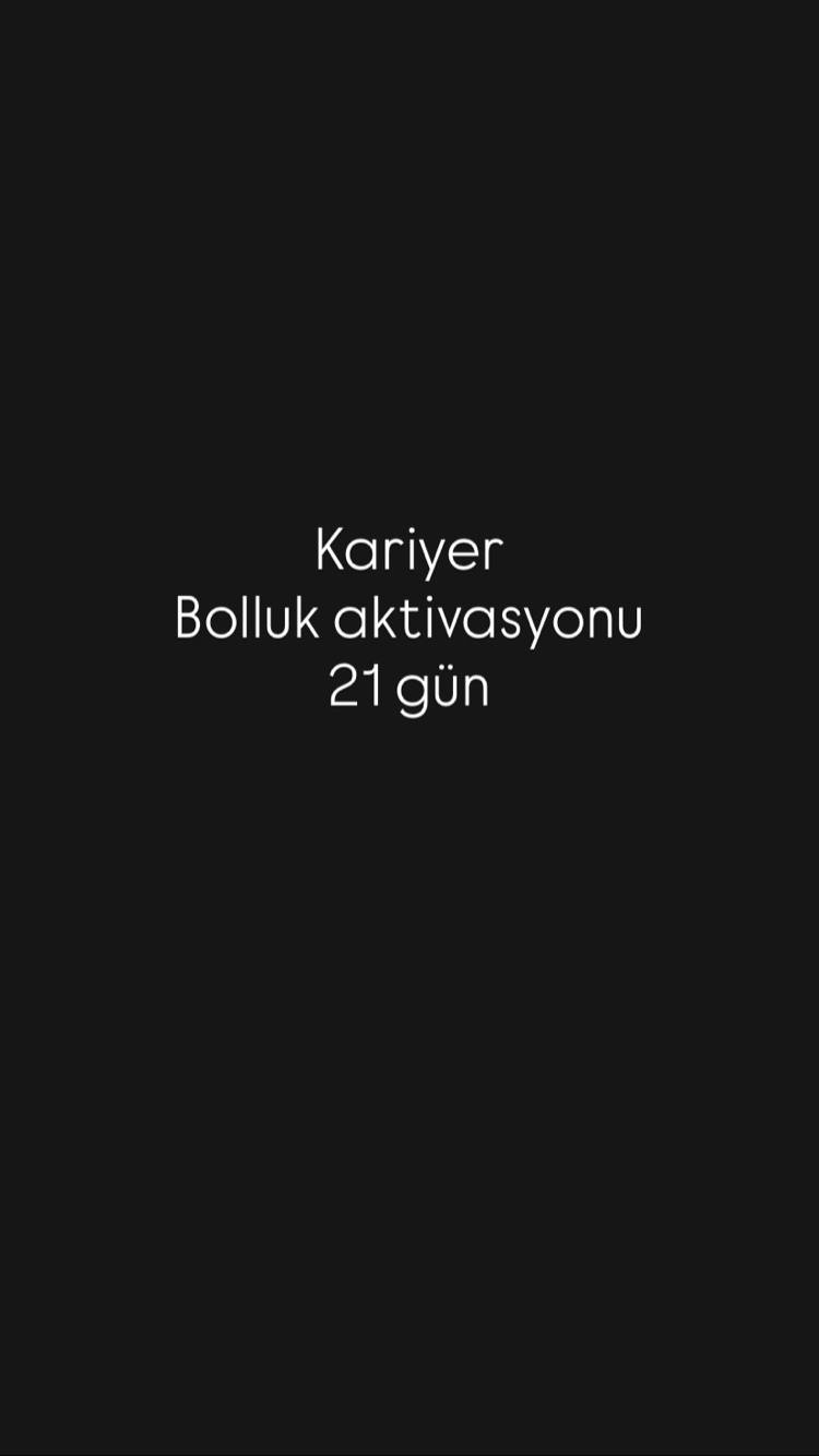Kariyer bolluk aktivasyon