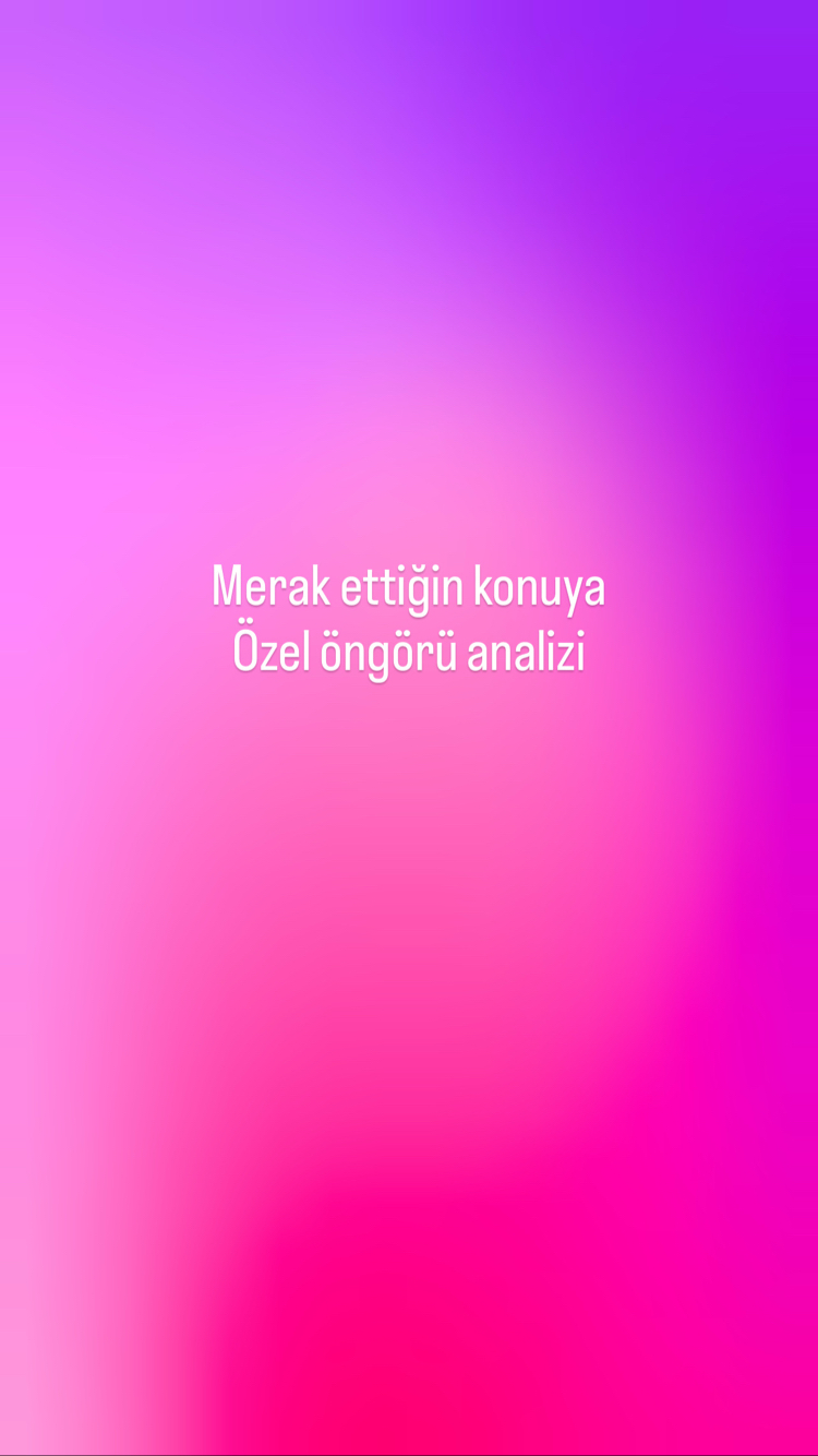 Merak ettiğin konuya özel öngörü analizi