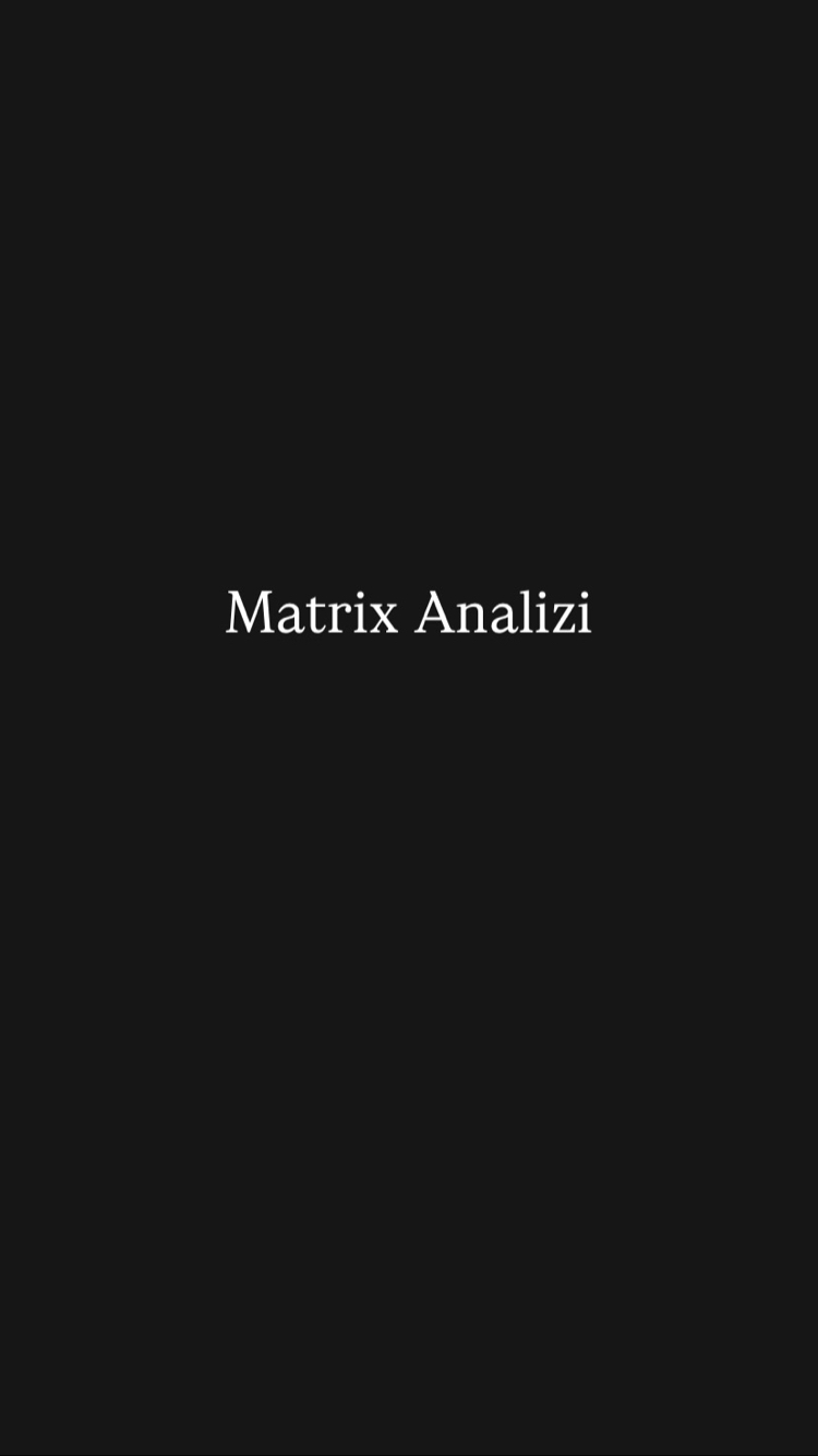Matrix analizi