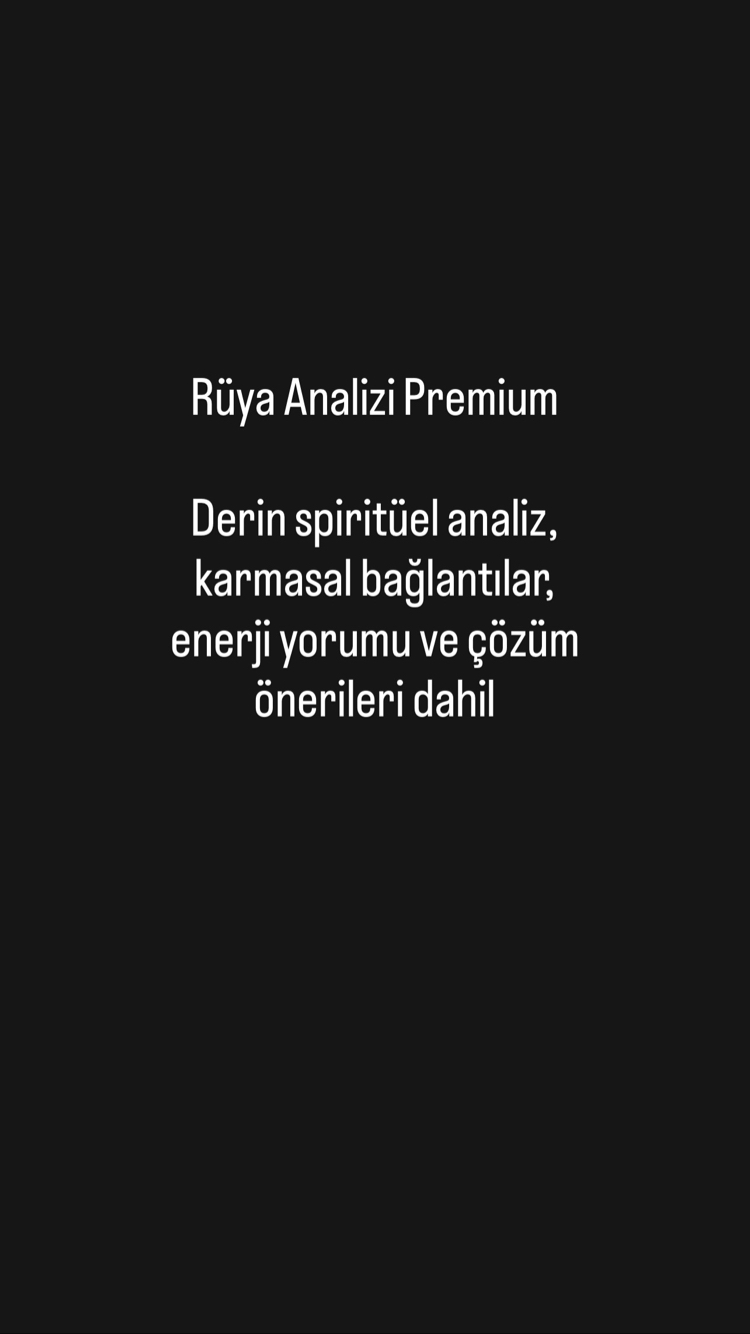 Rüya analizi premium