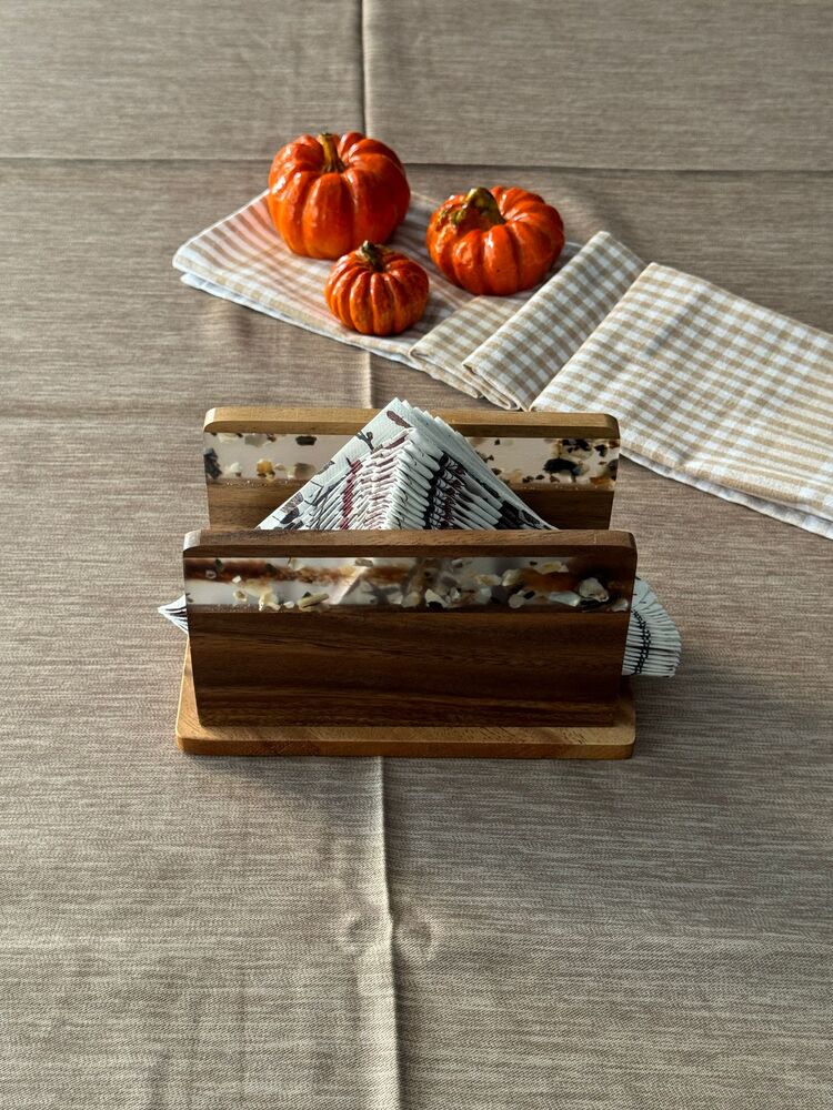 Akasya Ayaklı Peçetelik 19 Cm 