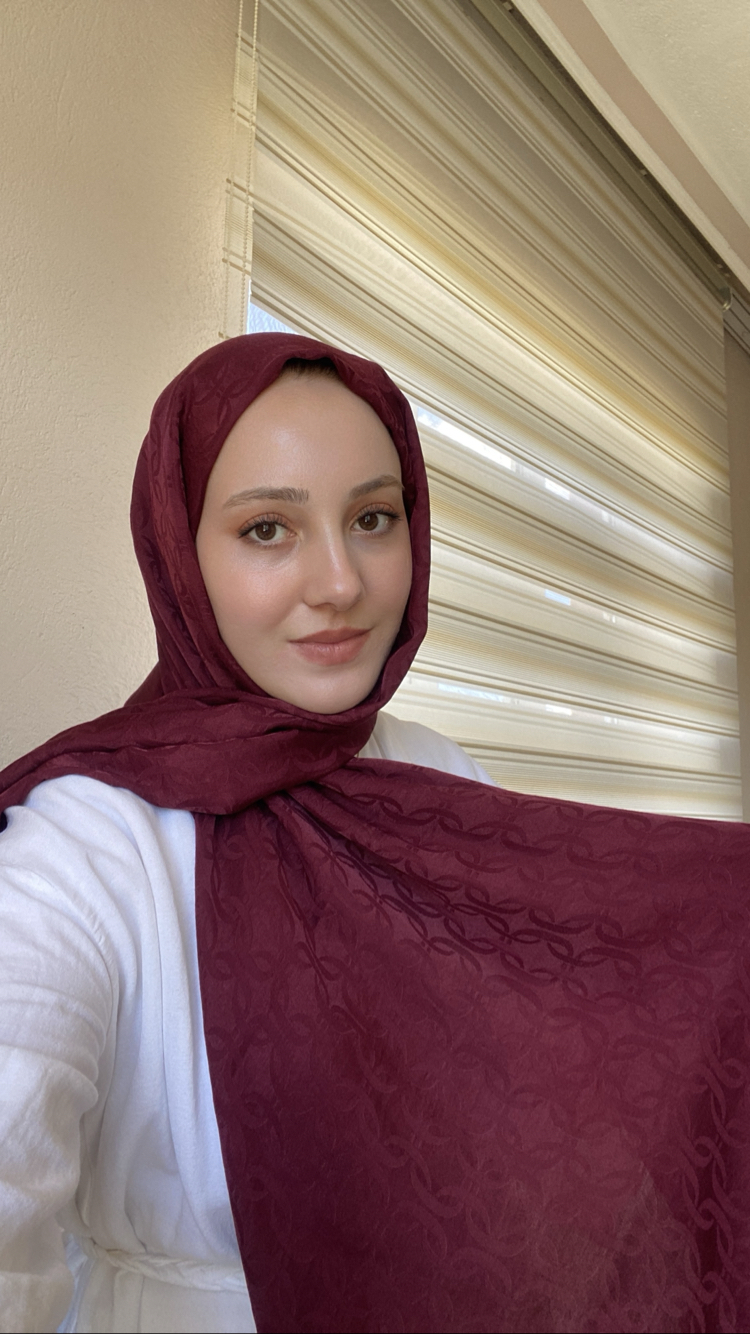 Ayrobin jakar şal (bordo)