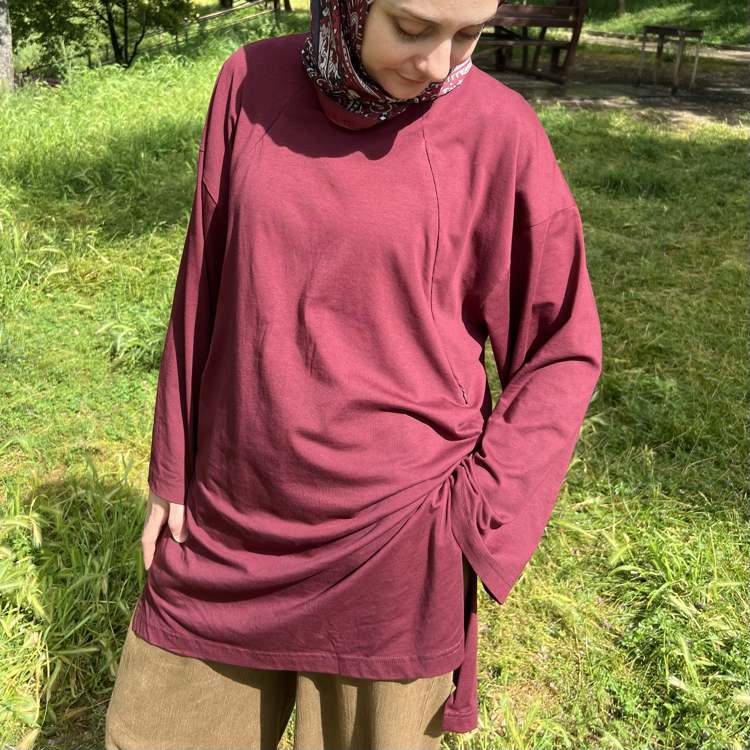 Yazlık Oversize Süprem Tunik (Vişne)