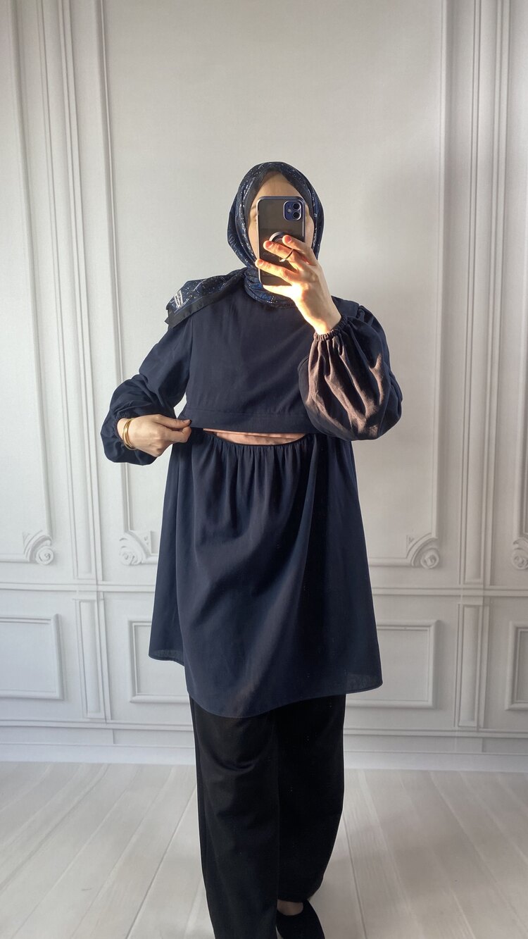 Natural Tunik (Lacivert)