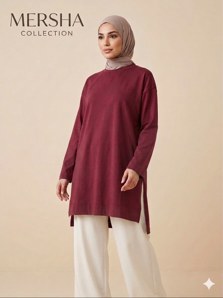 Yazlık Oversize Süprem Tunik (Vişne)