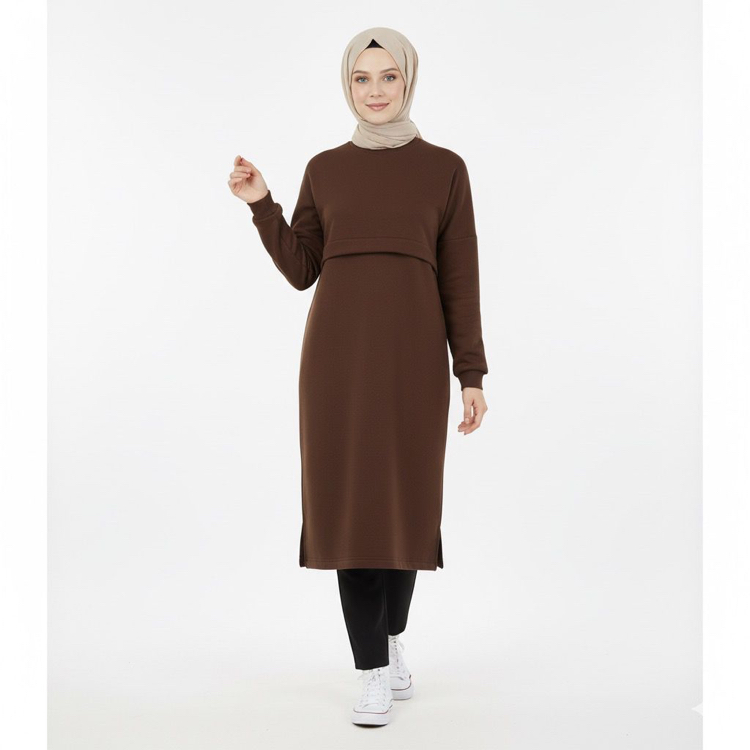 Oversize Tunik 100cm (Kahverengi)
