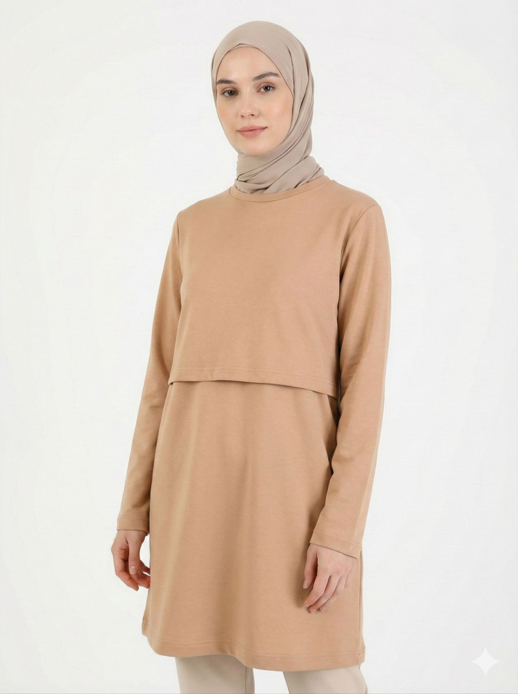 Yumoş Tunik 80cm (Latte)