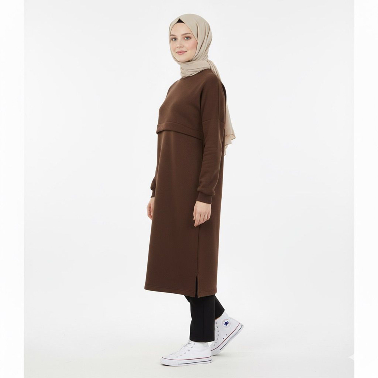 Oversize Tunik 100cm (Kahverengi)