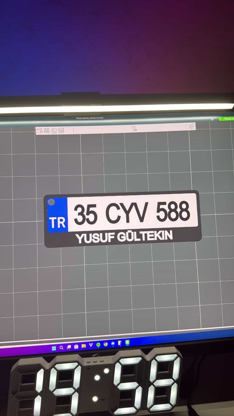 Özel Plaka Anahtarlık 2 Adet