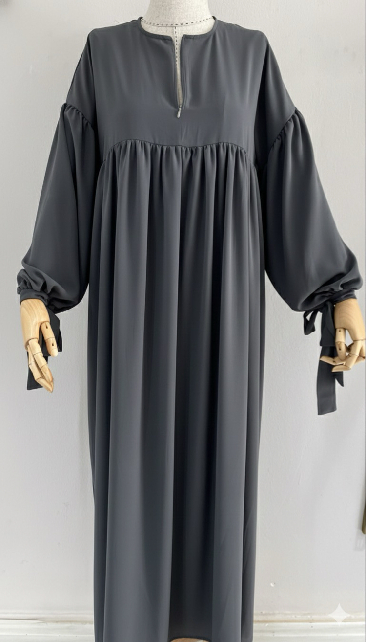 Füme Manşetli Abaya