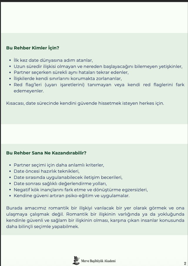 Date Rehberi Psiko-eğitim Seti