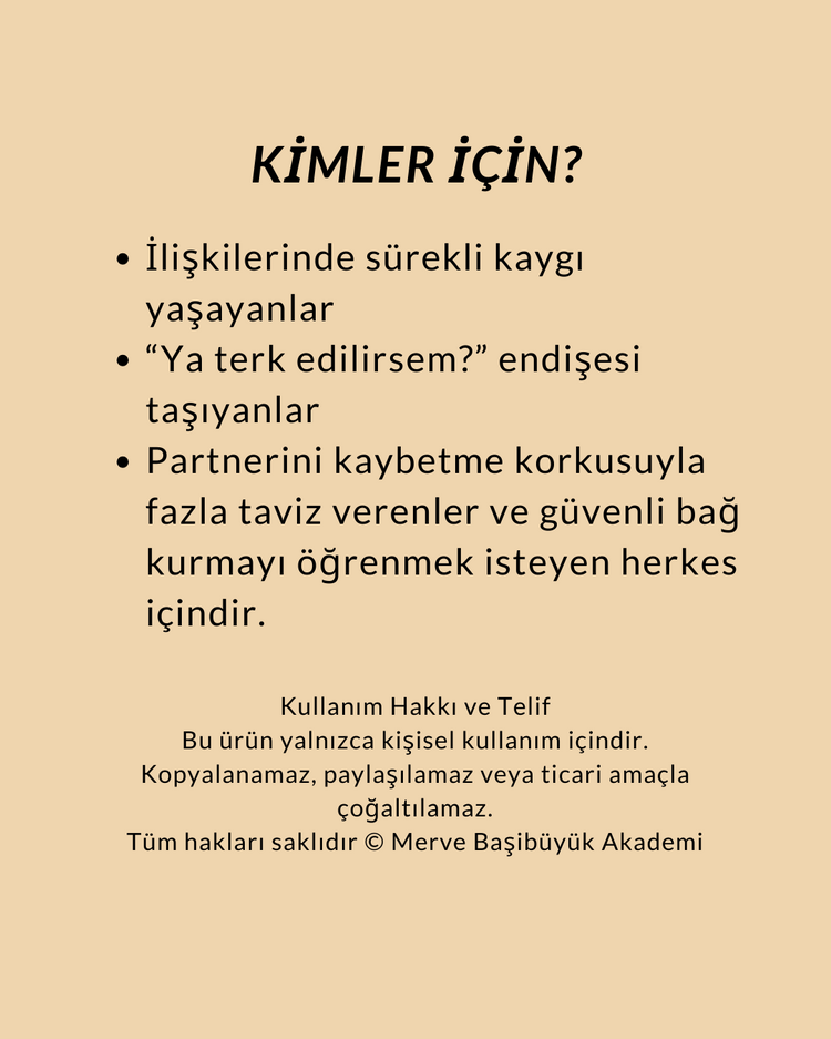 Kendine Yardım Psiko-eğitim Seti: Kaygılı Bağlanma