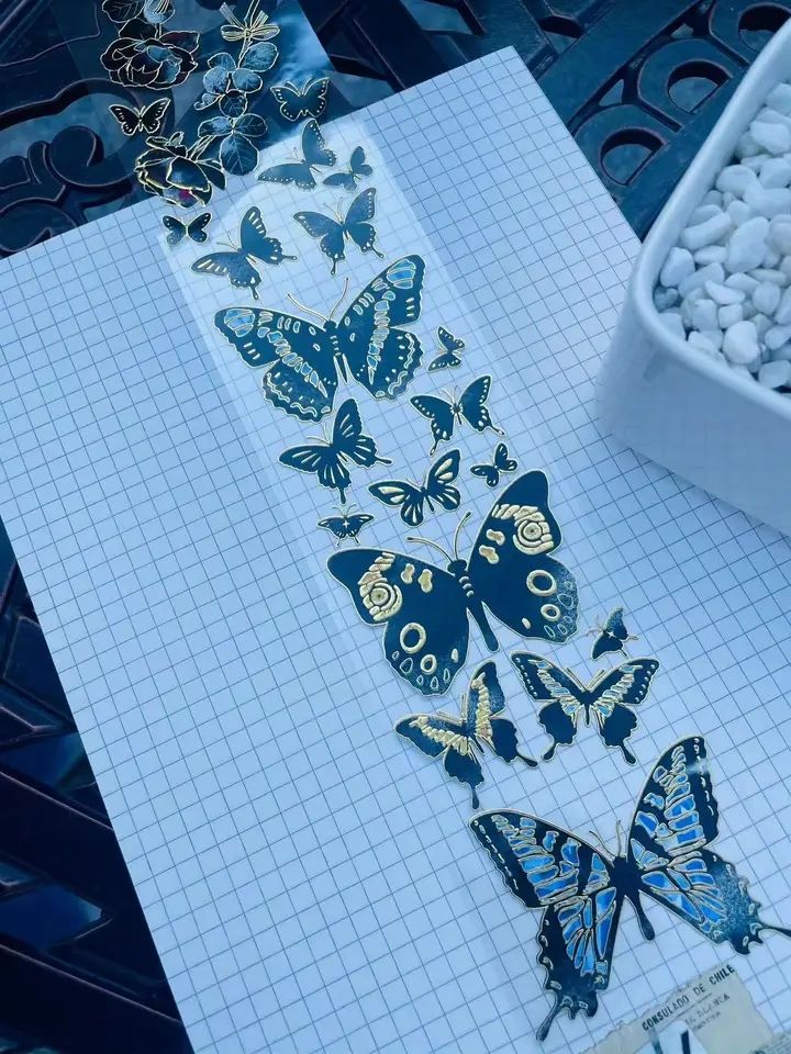 siyah kelebek shinny Pet tape
