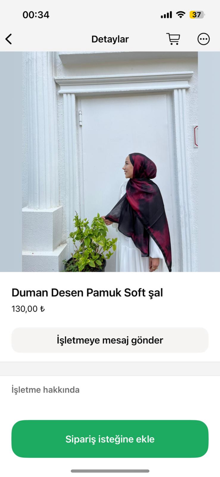 Duman Pamuk Soft Şal 