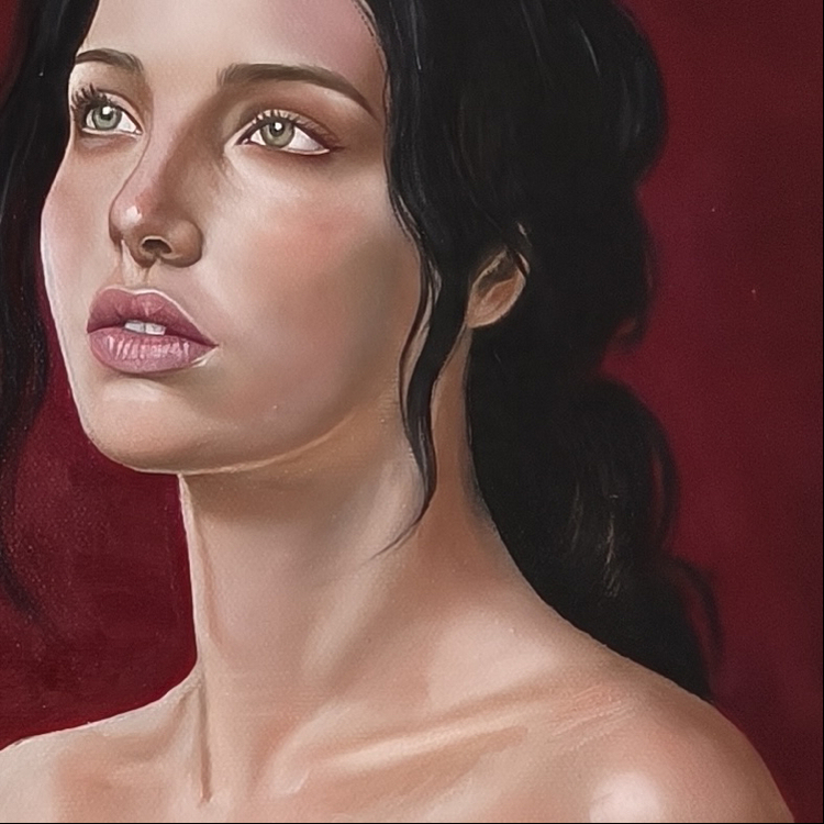 Umut | yağlı boya portre | el yapımı özel tasarım | 40x50 cm