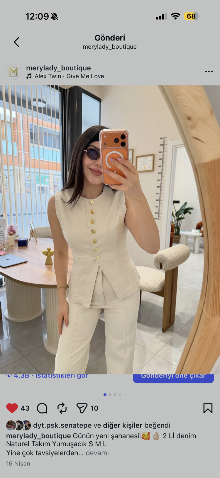 2 li natural denim takım