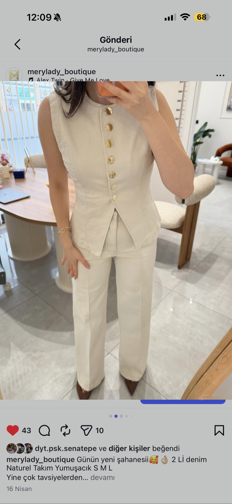 2 li natural denim takım