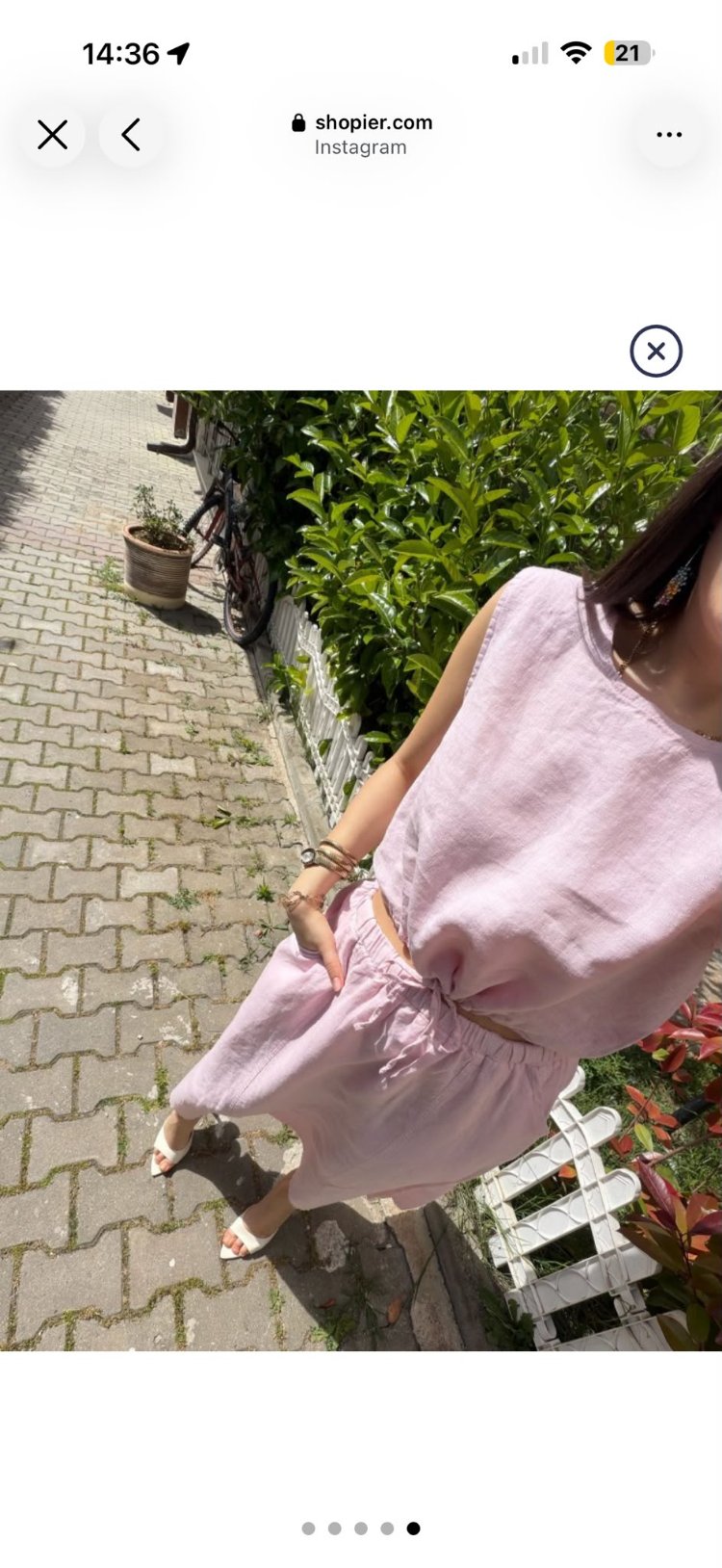 keten etek ikili takım pembe 