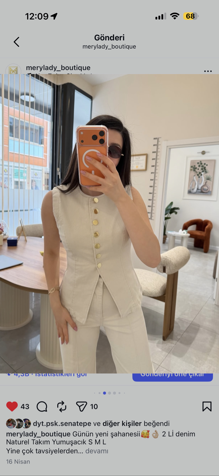 2 li natural denim takım