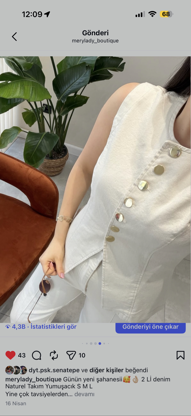 2 li natural denim takım