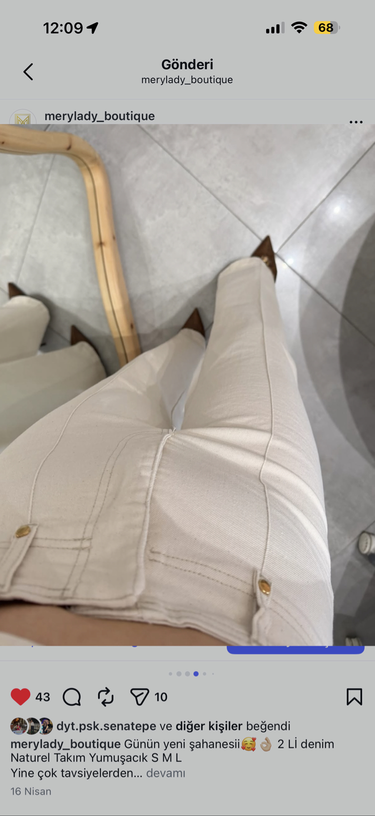 2 li natural denim takım