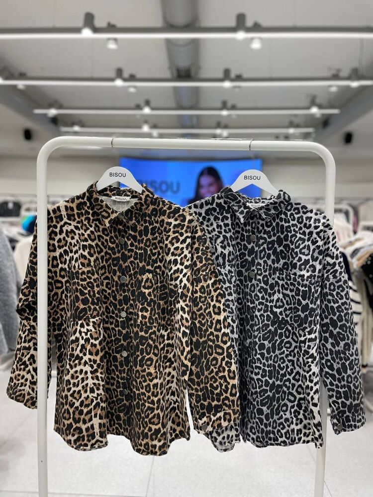 LEOPAR GABARDİN GÖMLEK GRİ