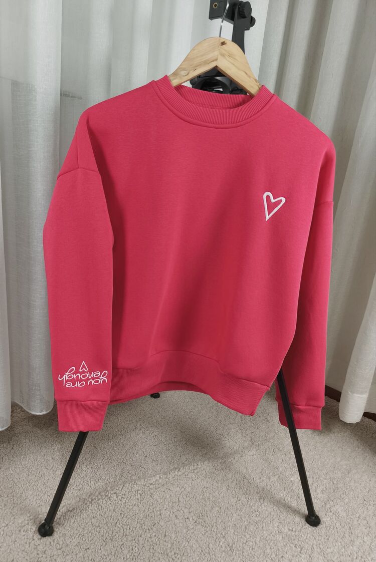 Kısa Kalpli Sweatshirt