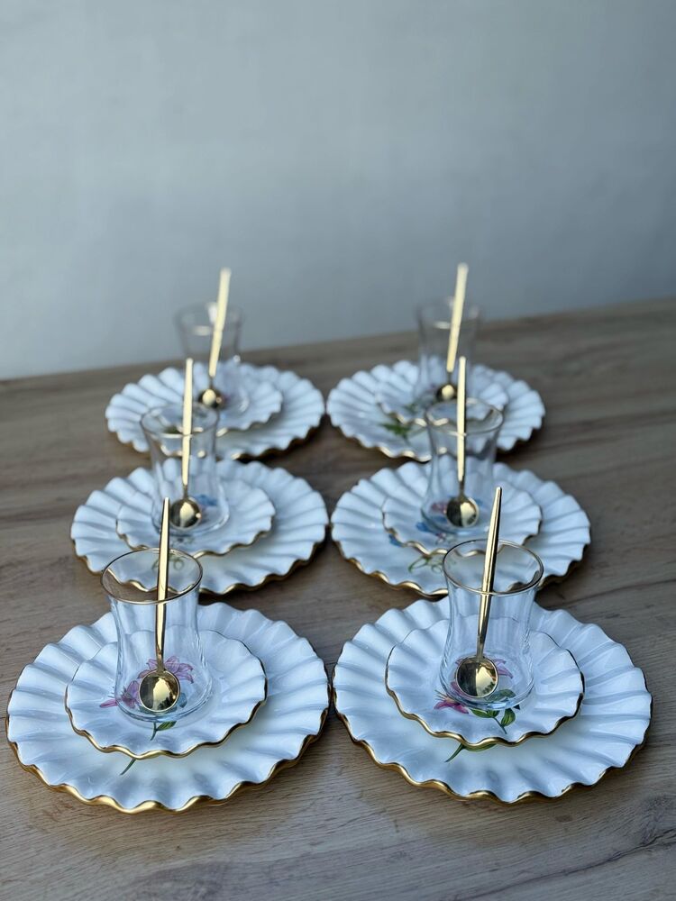 Pasta Tabaklı Çay Seti 