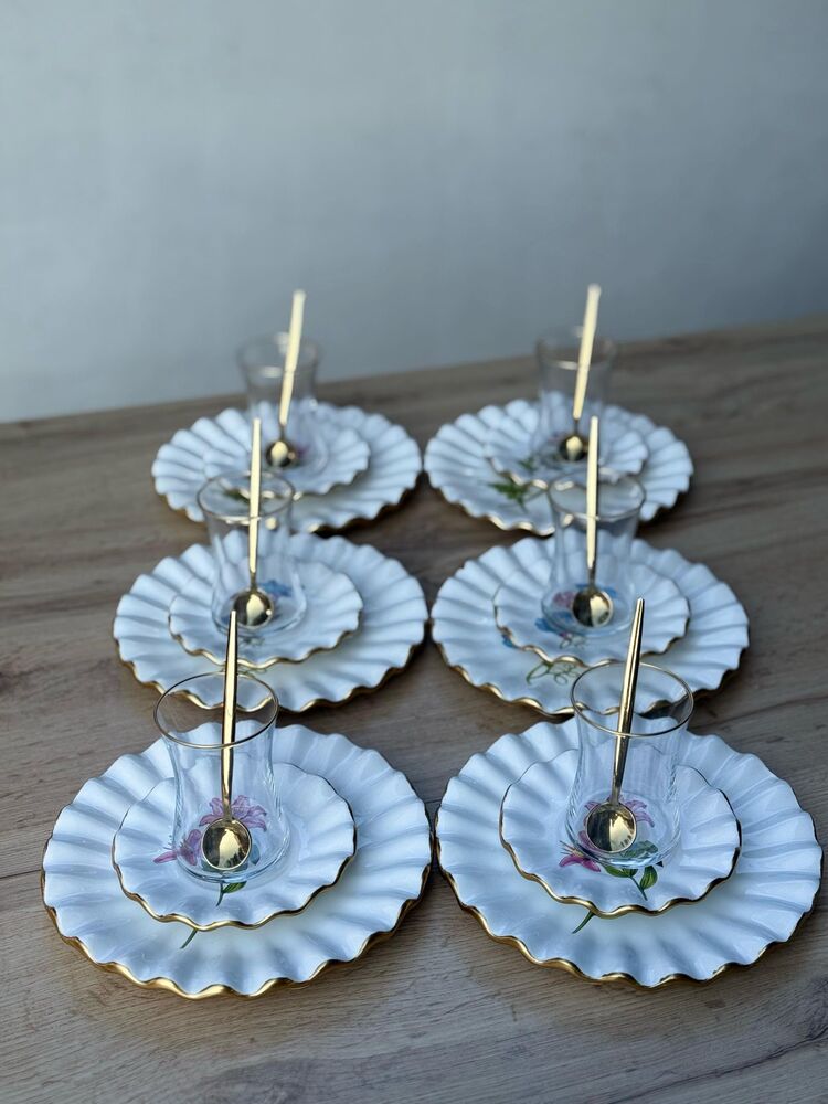 Pasta Tabaklı Çay Seti 