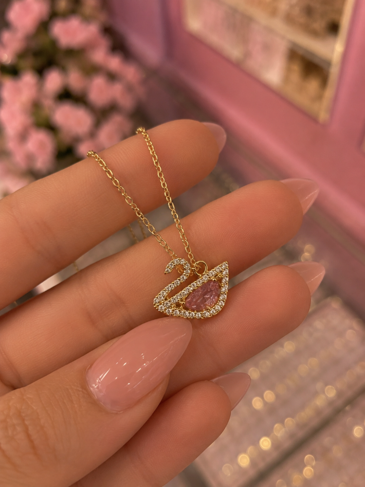 Gold Minimal Kuğu Kolye
