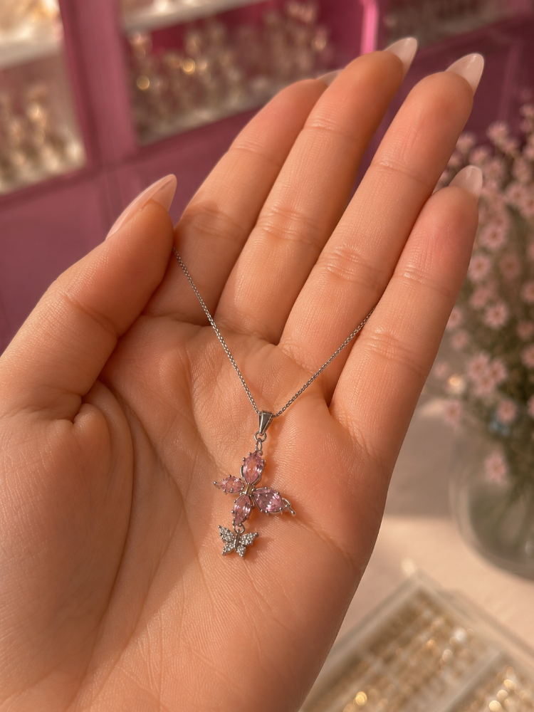Crystal Butterfly Kolye