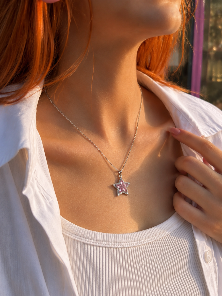 Pink Star Kolye