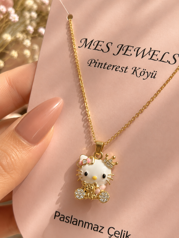 Gold Hello Kitty Kolye