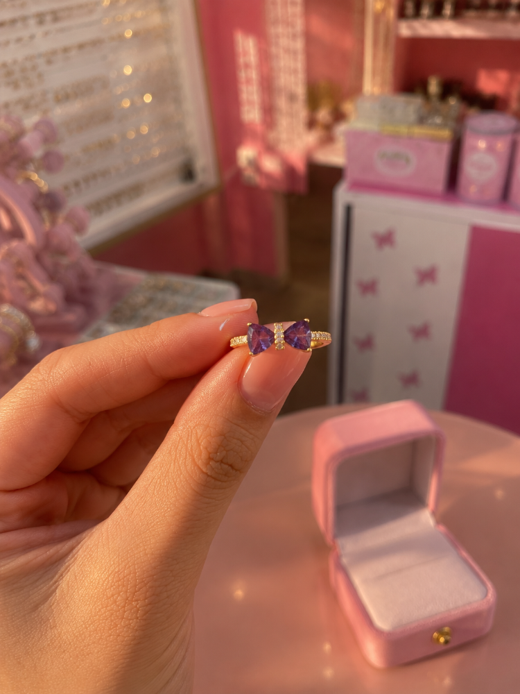Purple Bow Yüzük