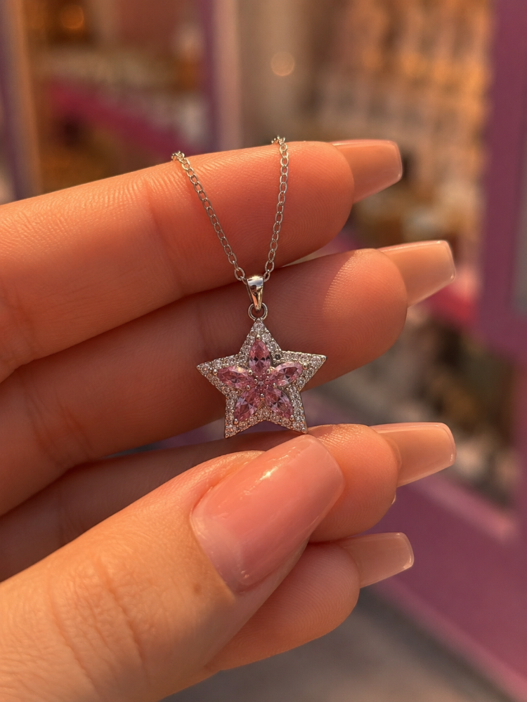 Pink Star Kolye