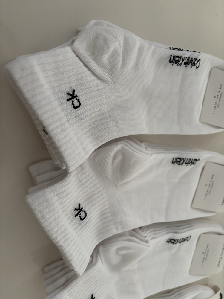 12 Çift Calvin Klein Beyaz Çorap