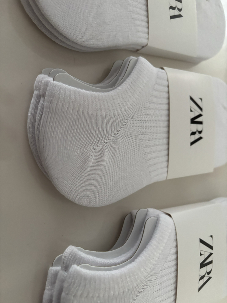 ZARA Beyaz Dikişsiz Cotton Patik Çorap - 12 Çift