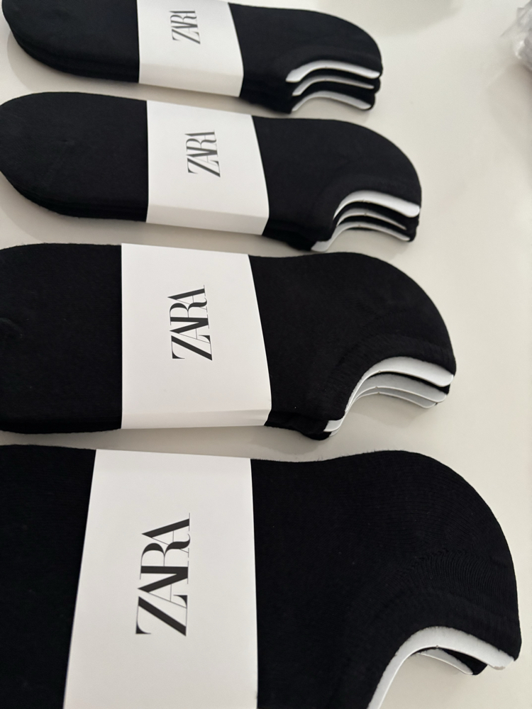 12 çift Zara Siyah Patik Çorap