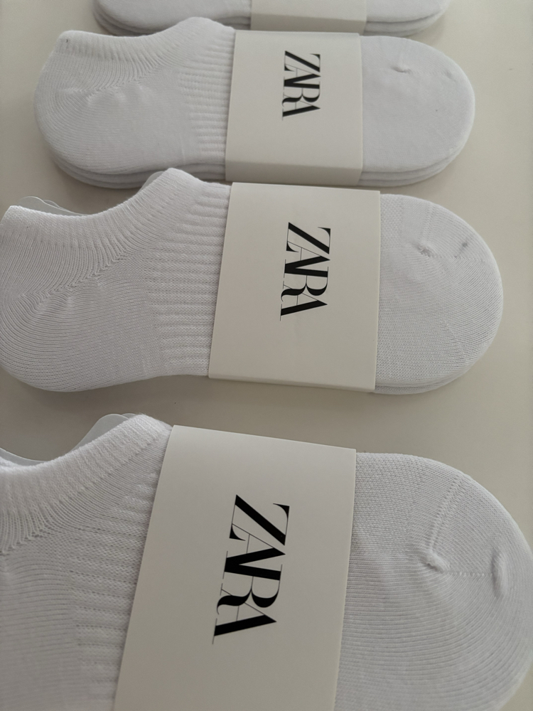ZARA Beyaz Dikişsiz Cotton Patik Çorap - 12 Çift