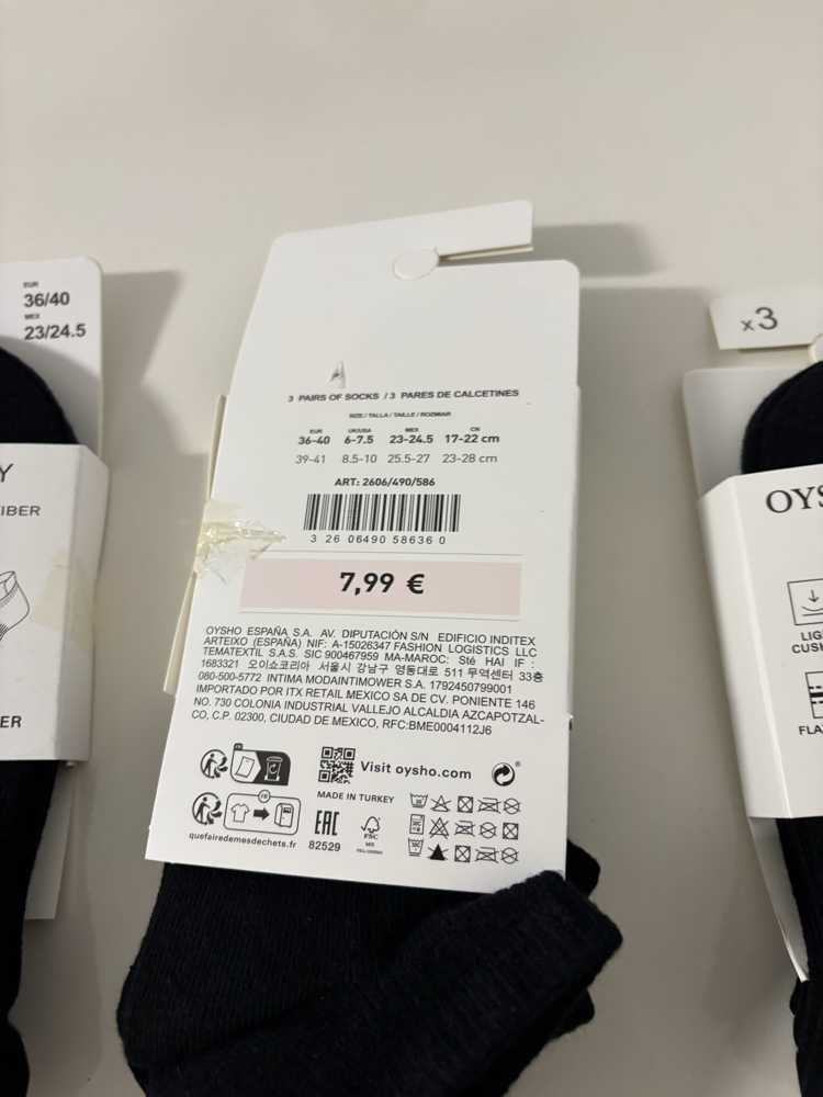 12 çift Dikişsiz Siyah Oysho Everyday Microfiber Sneaker 