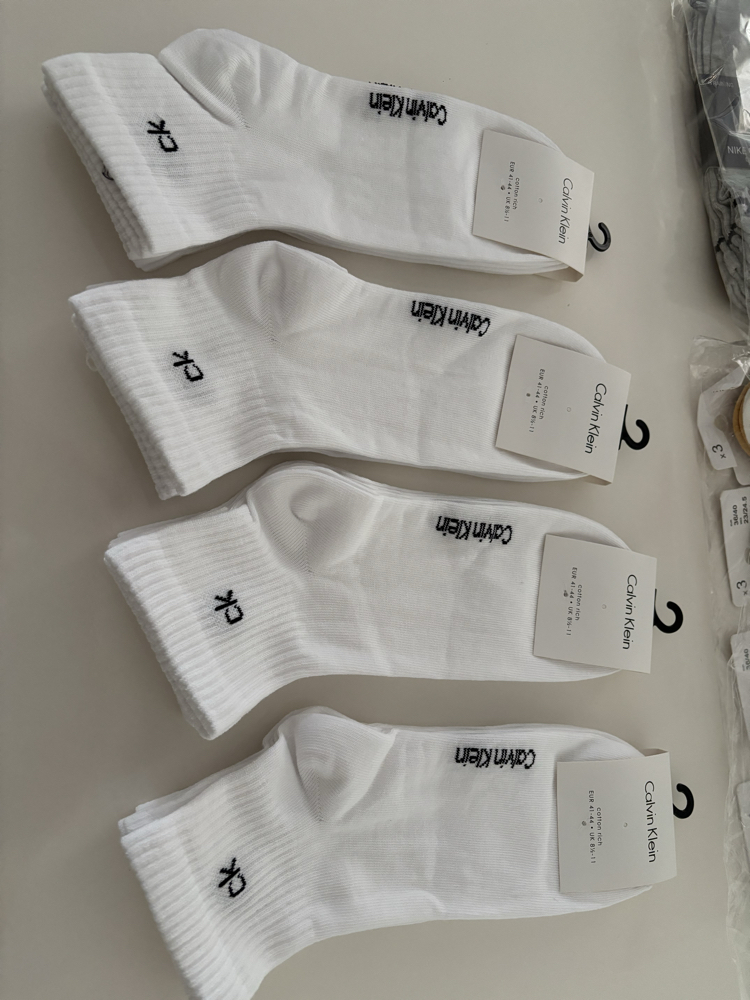 12 Çift Calvin Klein Beyaz Çorap