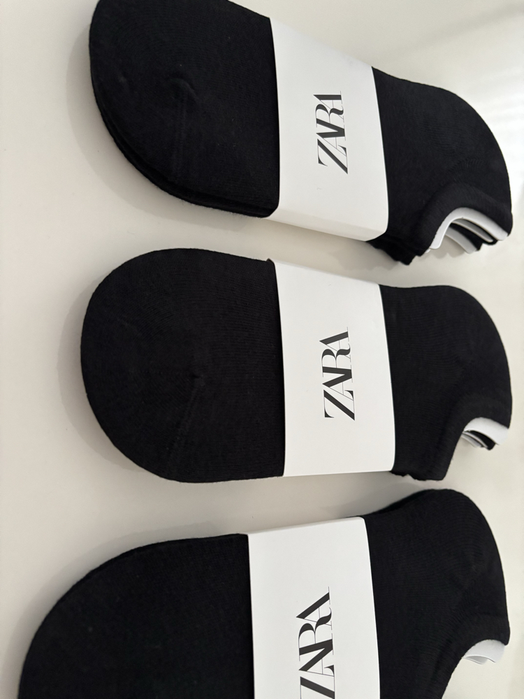 12 çift Zara Siyah Patik Çorap