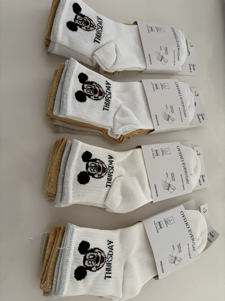 12 Çift Oysho Everyday Mickey Mouse Çorap