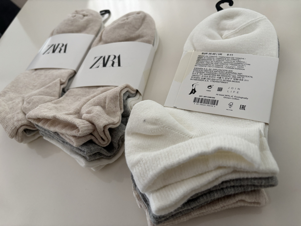 12 Çift ZARA Dikişsiz Join Life Organik Pamuklu Çorap