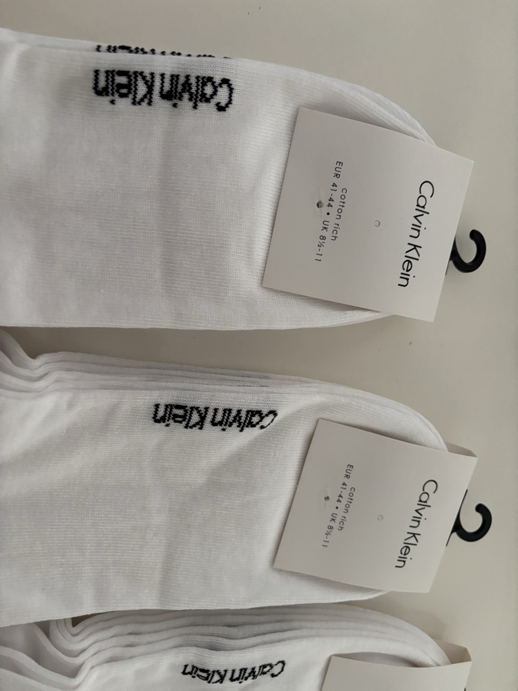 12 Çift Calvin Klein Beyaz Çorap
