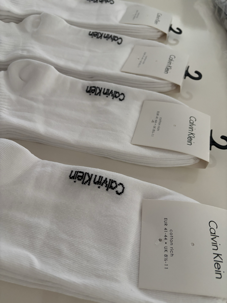 12 Çift Calvin Klein Beyaz Çorap