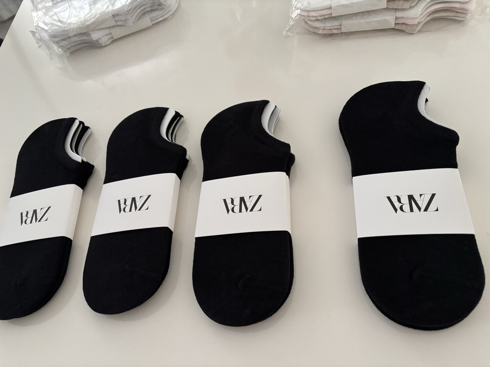 12 çift Zara Siyah Patik Çorap